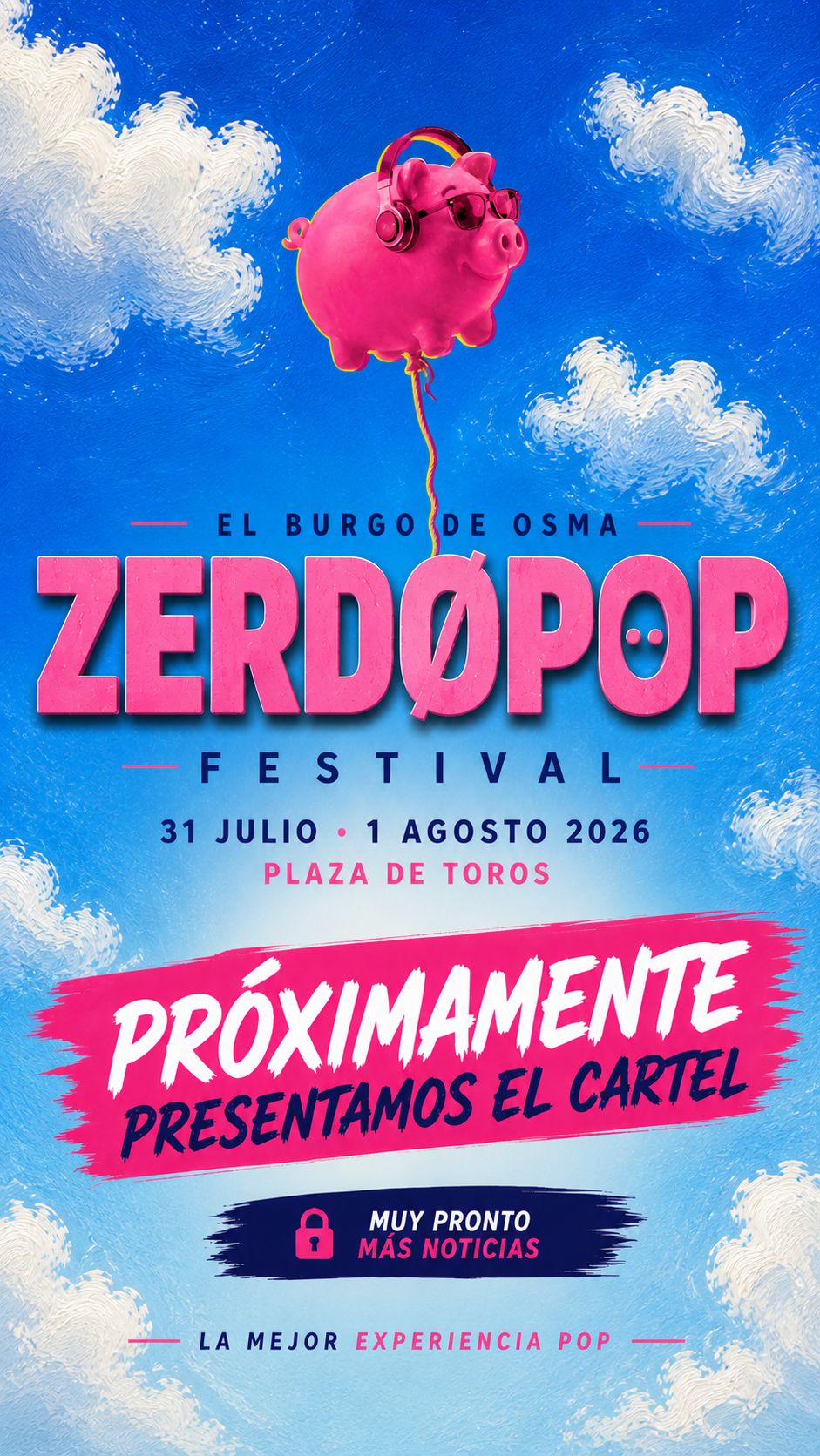 Anuncio de ZERDØPOP con la próxima presentación del cartel 2026